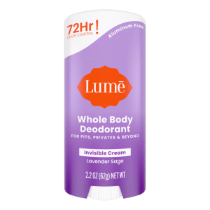 Lume Invisible Cream Deodorant, Lavender Sage, 2.2oz Aluminum-Free